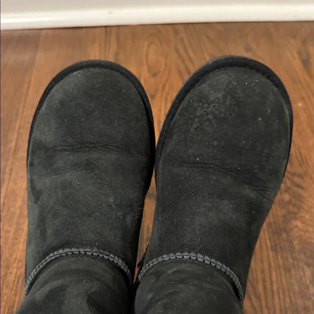Ugg Bailey Button Black Suede Boots - Picture 10 of 10